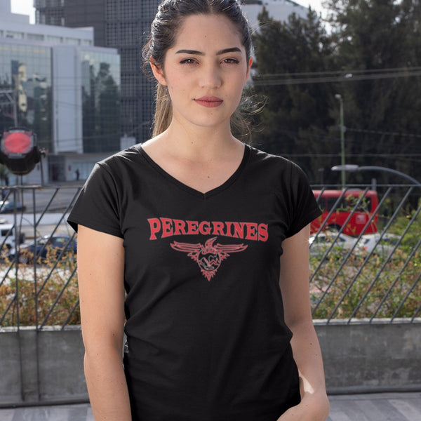 Black Women's V-Neck Team Shirt