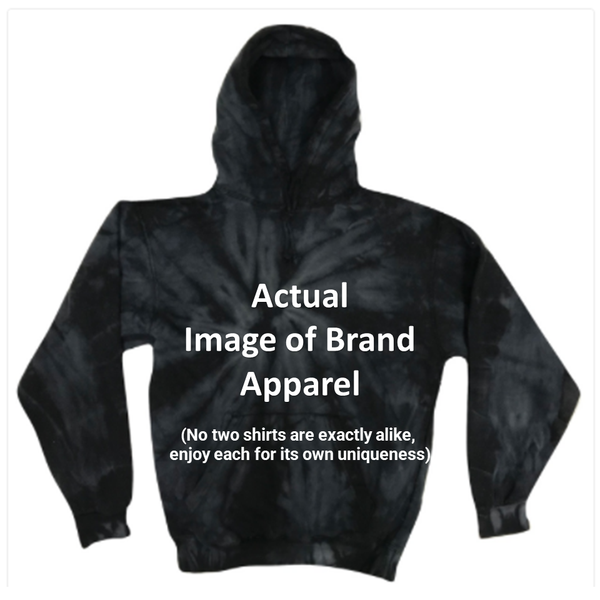 Black Tie Dye Team Hoodie